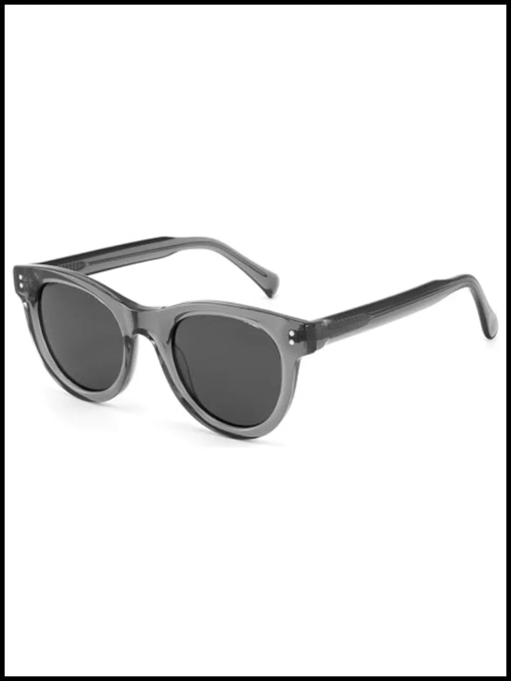 Round Polarized Acetate Sunglasses Retro Classic UV Protection